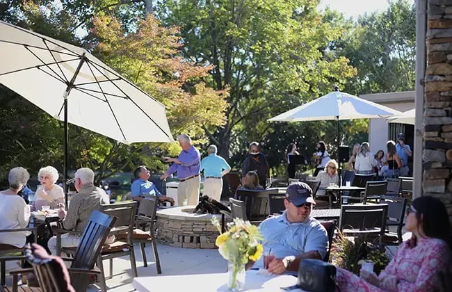 national members of ggcc on stone patio